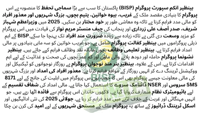 What Are BISP Digital Payments 2025?