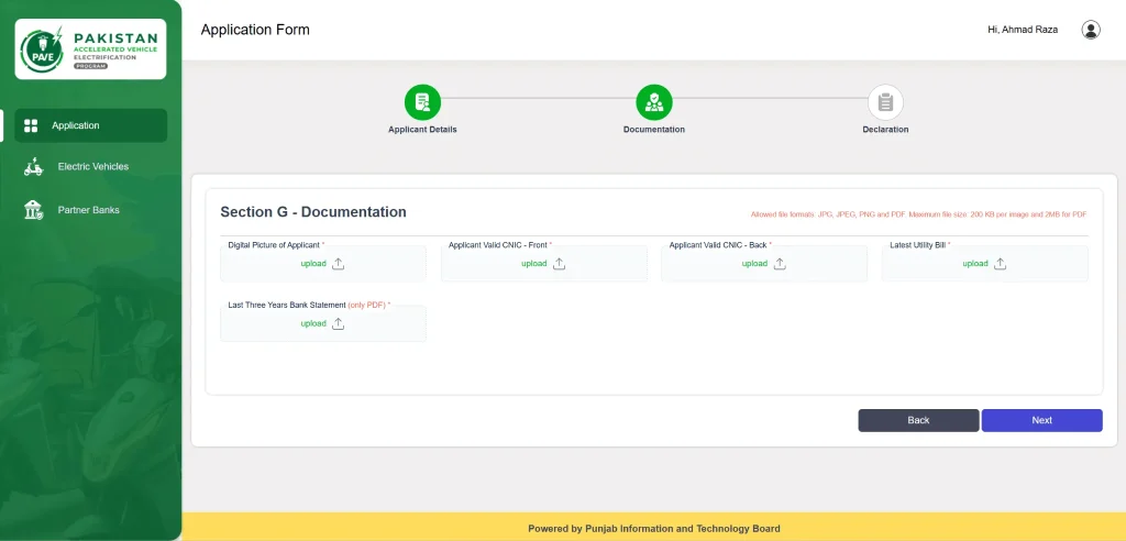 Step 6: Upload Required Documents