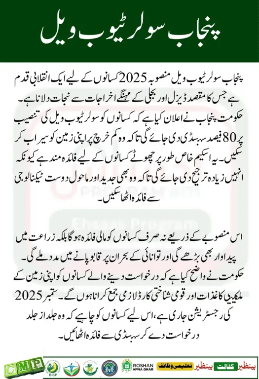 Key Objectives of Punjab Solar Tubewell Project 2025