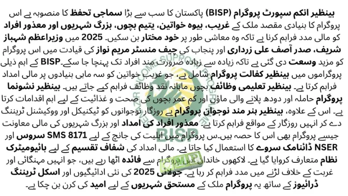 What Is the BISP 8171 Kafaalat Program?