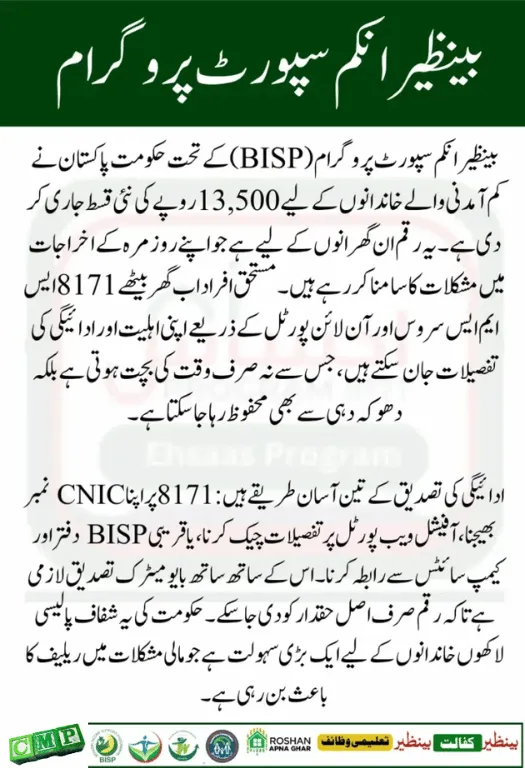 Understanding BISP 13,500 Cash Assistance