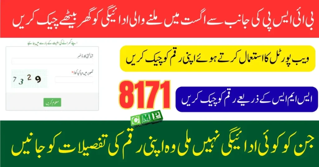 8171 Web Portal 2025 – Check BISP Payment Status by CNIC
